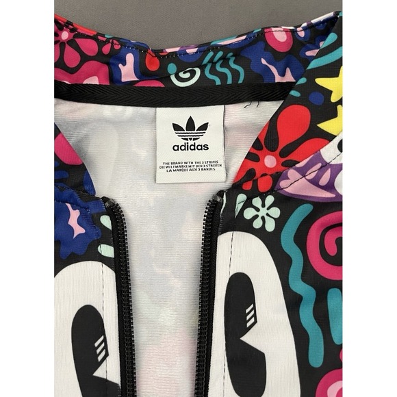 Adidas Originals Jacket Women Medium Hattie Stewart Floral Eyes Track Full Zip - Picture 2 of 12
